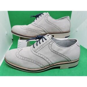 Vintage Johnston & Murphy Ellington Men's Wing Tip Oxford Lace-up Gray Size 9 M
